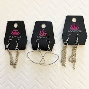 Paparazzi Dangle Earring Bundle, Silver